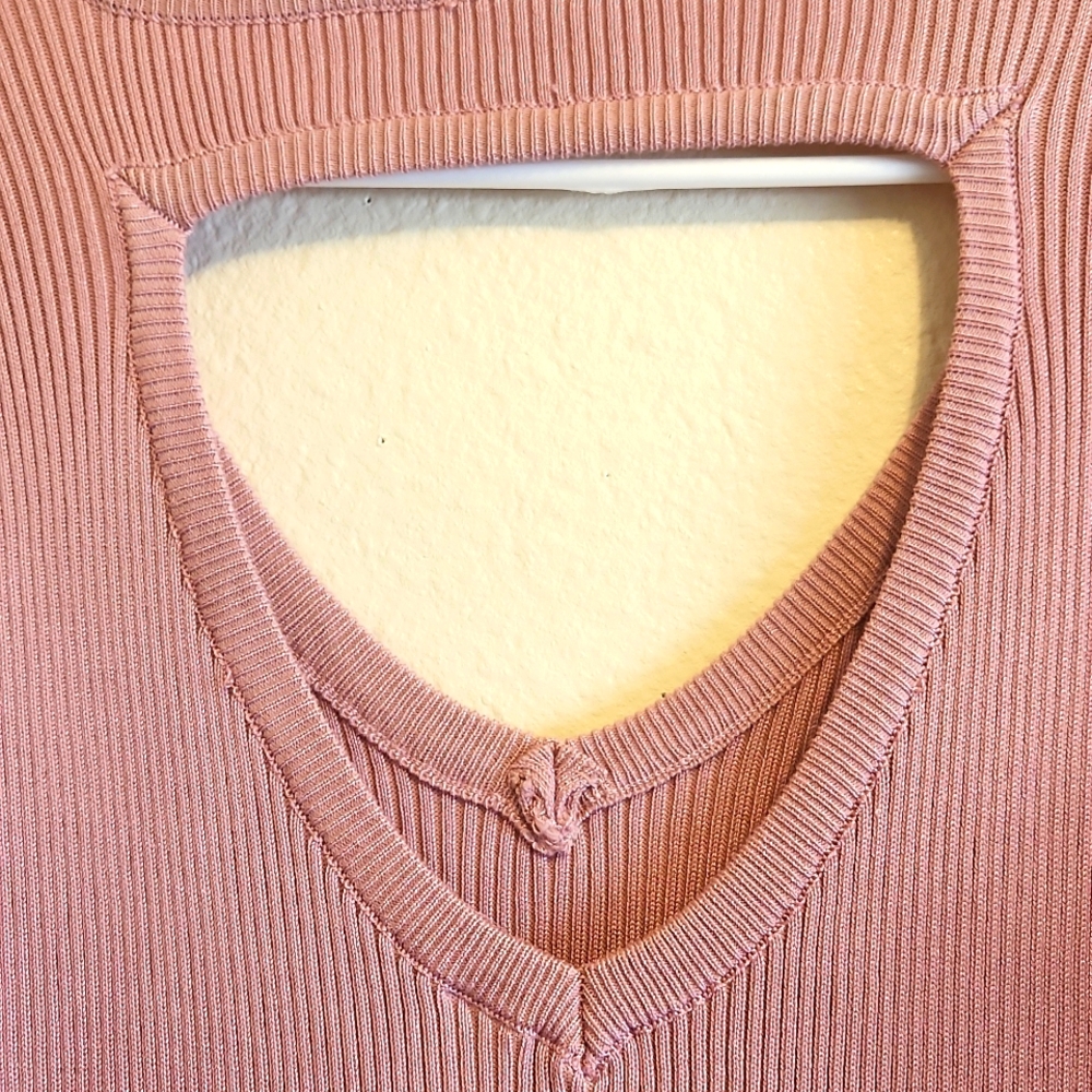 NWT Pink Ribbed Barbiecore Bodycon Midi Size XL Juniors/Women's Large 12-14 - Picture 5 of 16